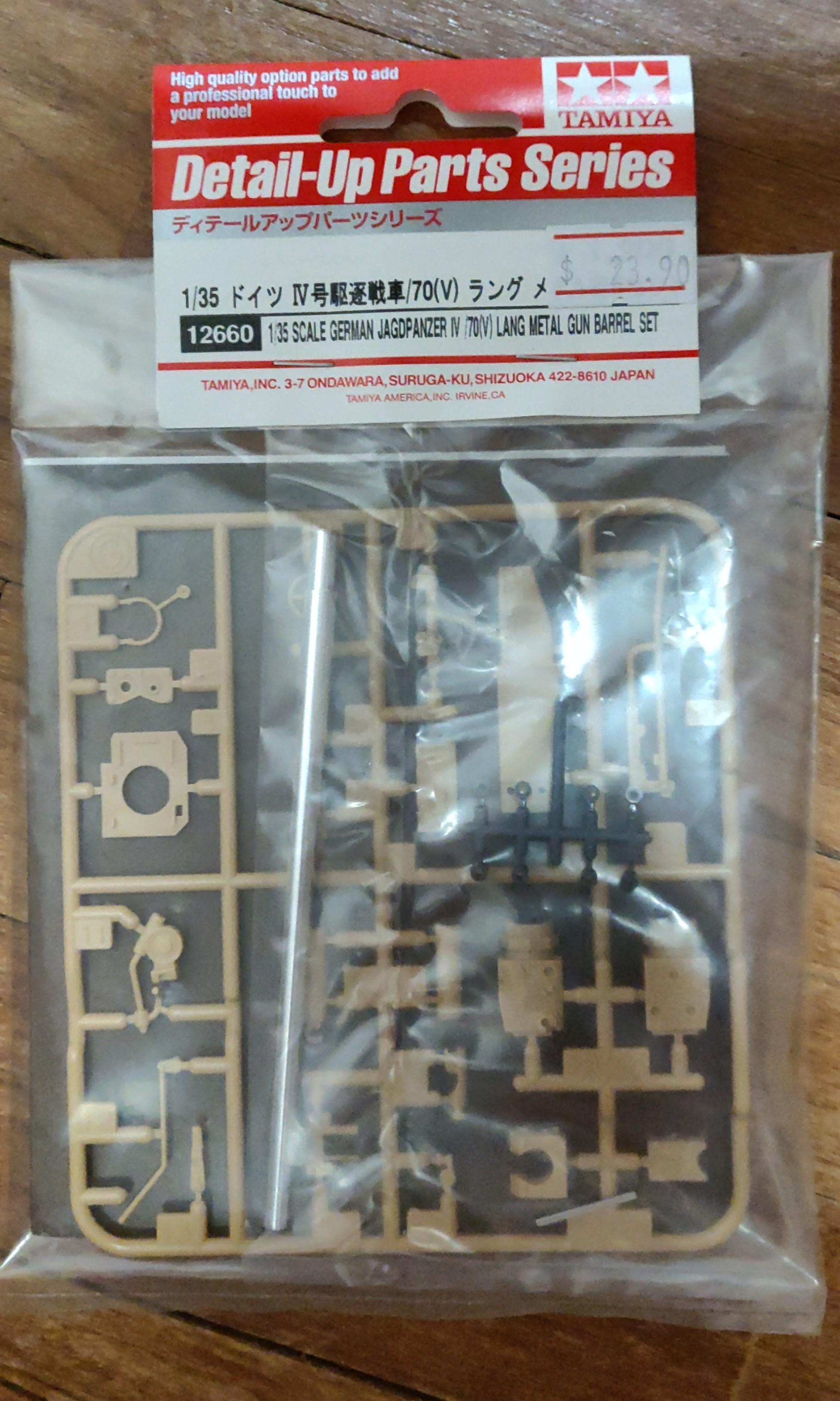 Tamiya – Tube De Canon En Aluminium 7,5 Cm – échelle 1:35 – Pour Jagdpanzer IV/70 – Kit Accessoire Maquette