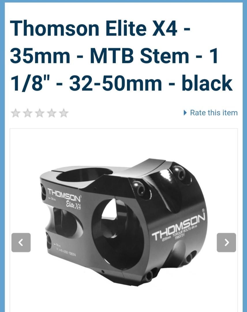 Thomson x4 stem 50mm x 31.8mm MTB, 運動產品, 單車及配件, 單車 