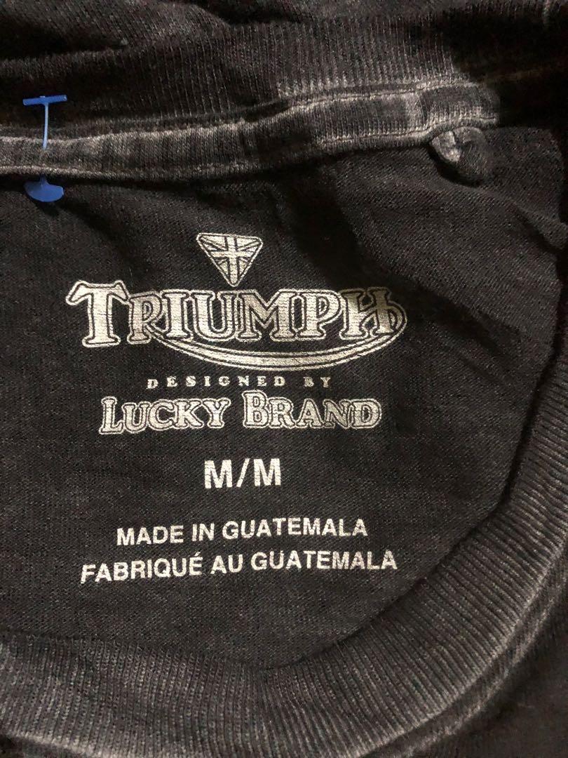 Triumph X Lucky Brand Kain kelambu, Men's Fashion, Tops & Sets, Tshirts &  Polo Shirts on Carousell