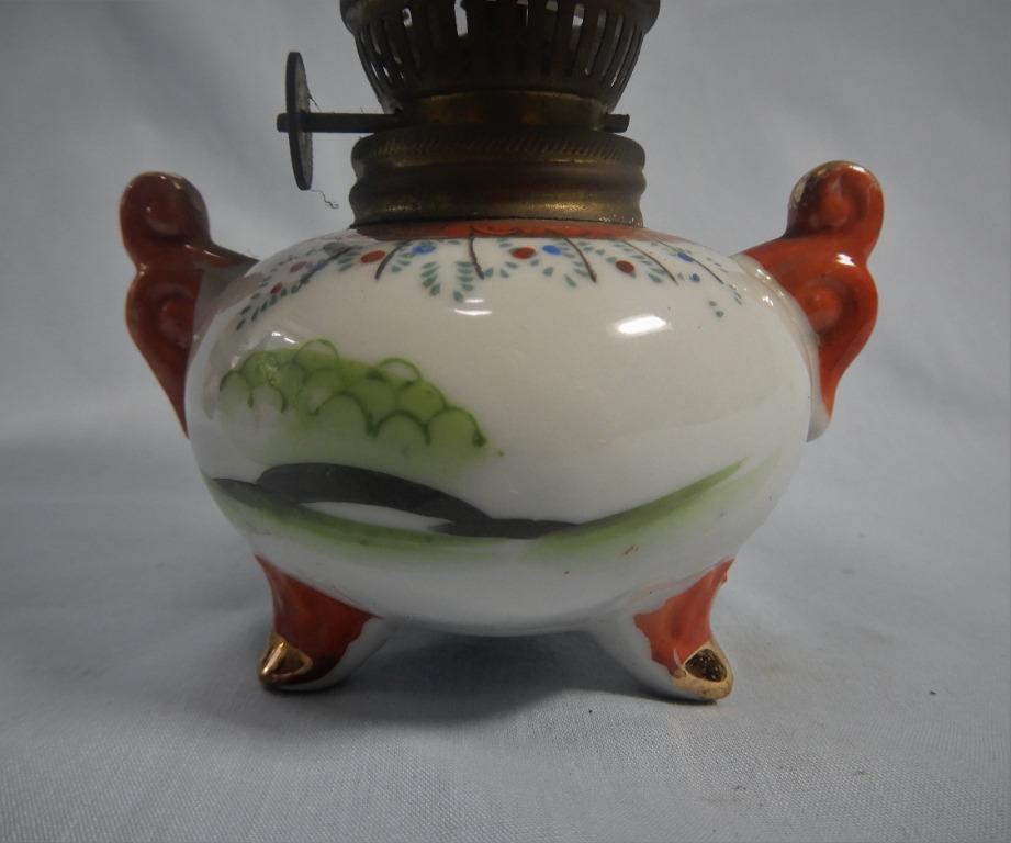 Vintage Japanese oil lamp made in Japan circa mid 20th Century used