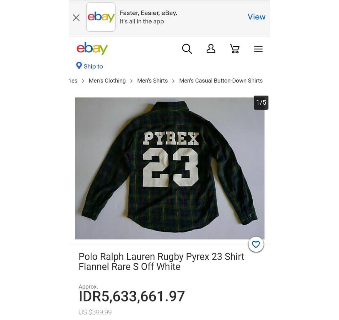 Polo Ralph Lauren Rugby Pyrex 23 Shirt Flannel Rare Off White Virgil Abloh M