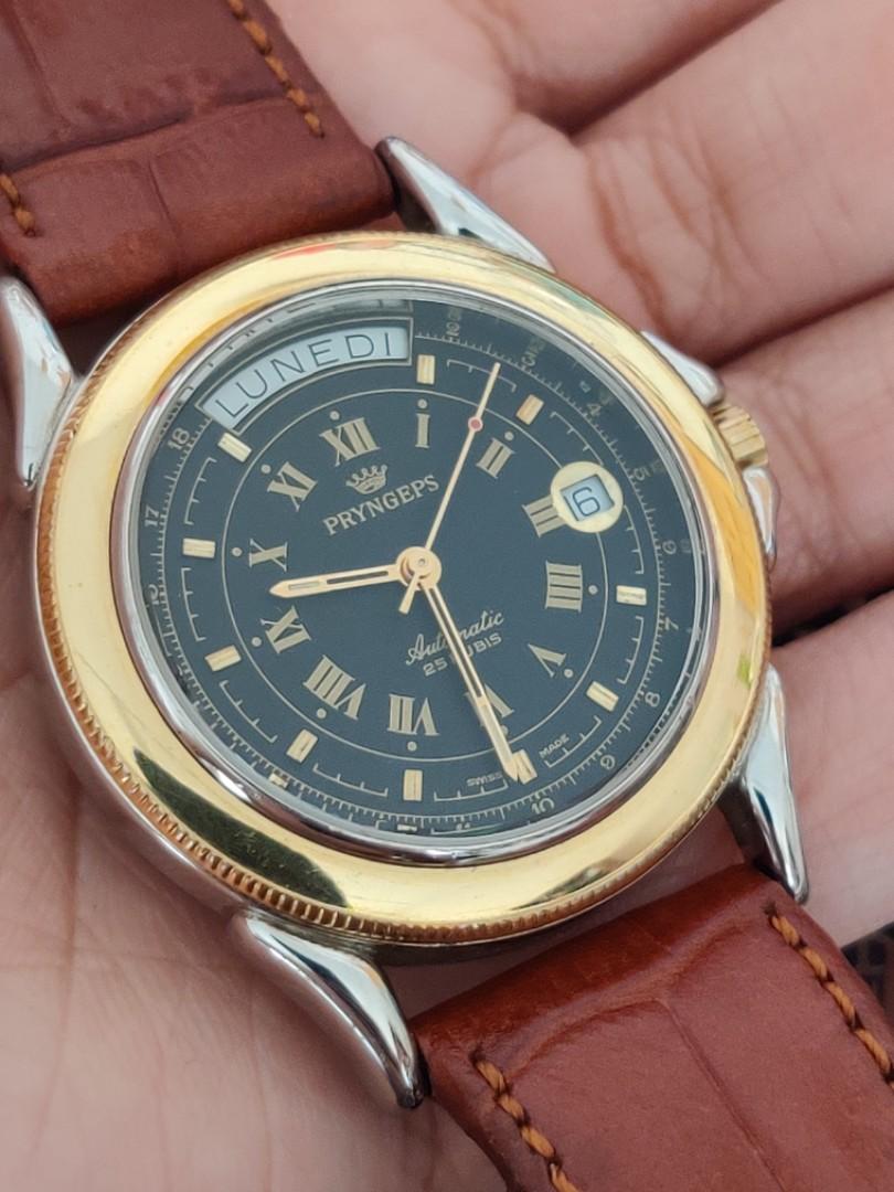 Vintage Swiss Automatic Watch Pryngeps, Men's Fashion, Watches \u0026  Accessories, Watches on Carousell