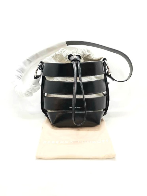 Rebecca minkoff caged convertible online bucket bag