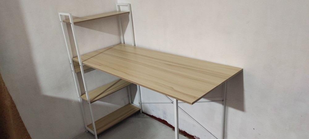 120cm BIG Computer Table Light Brown with Bookshelves (Category: Tables & Sets) located in Manila. Submitted by affordshopz (Listing ID 1112030784, Image 1). Description: Light brown only Product name: Study Table Color: as photos shown Material: MDF +Metal Size: as photos shown 120*60cm 𝕄𝕠𝕣𝕖 𝕒𝕗𝕗𝕠𝕣𝕕𝕒𝕓𝕝𝕖 𝕒𝕟𝕕 𝕢𝕦𝕒𝕝𝕚𝕥𝕪 𝕚𝕥𝕖𝕞𝕤? 𝑽𝒊𝒔𝒊𝒕 𝒂𝒇𝒇𝒐𝒓𝒅𝒔𝒉𝒐𝒑𝒛 𝐍𝐎𝐖 𝑊𝒆 𝒐𝒇𝒇𝒆𝒓 𝑪𝑶𝑫 𝒂𝒏𝒅 1 𝒅𝒂𝒚 𝒅𝒆𝒍𝒊𝒗𝒆𝒓𝒚!