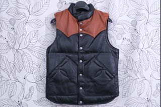 North American bison skin down vest62975783521410110