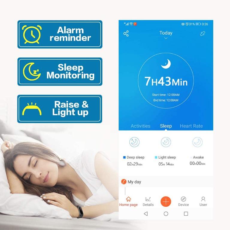 AIKELA Fitness Trackers IP68 Waterproof Fitness Watch with Heart