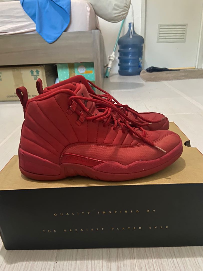gym red 12s size 9