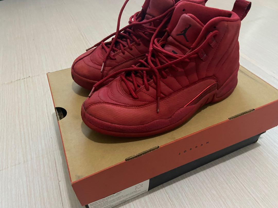 gym red 12s size 9