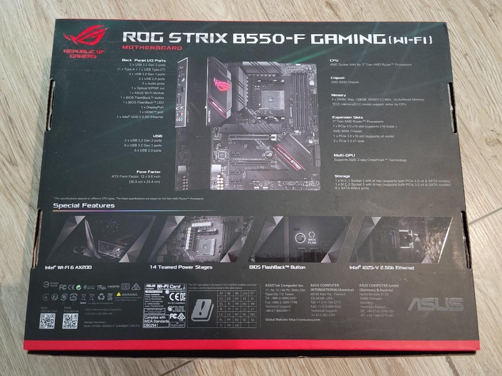 Asus ROG Strix B550-A Gaming + Wifi Card TP LINK AX3000, Computers & Tech,  Parts & Accessories, Computer Parts on Carousell