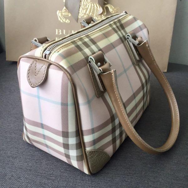 Authentic Burberry Pink Plaid Mini Boston Bag Vintage, Women's Fashion, Bags  & Wallets, Shoulder Bags on Carousell