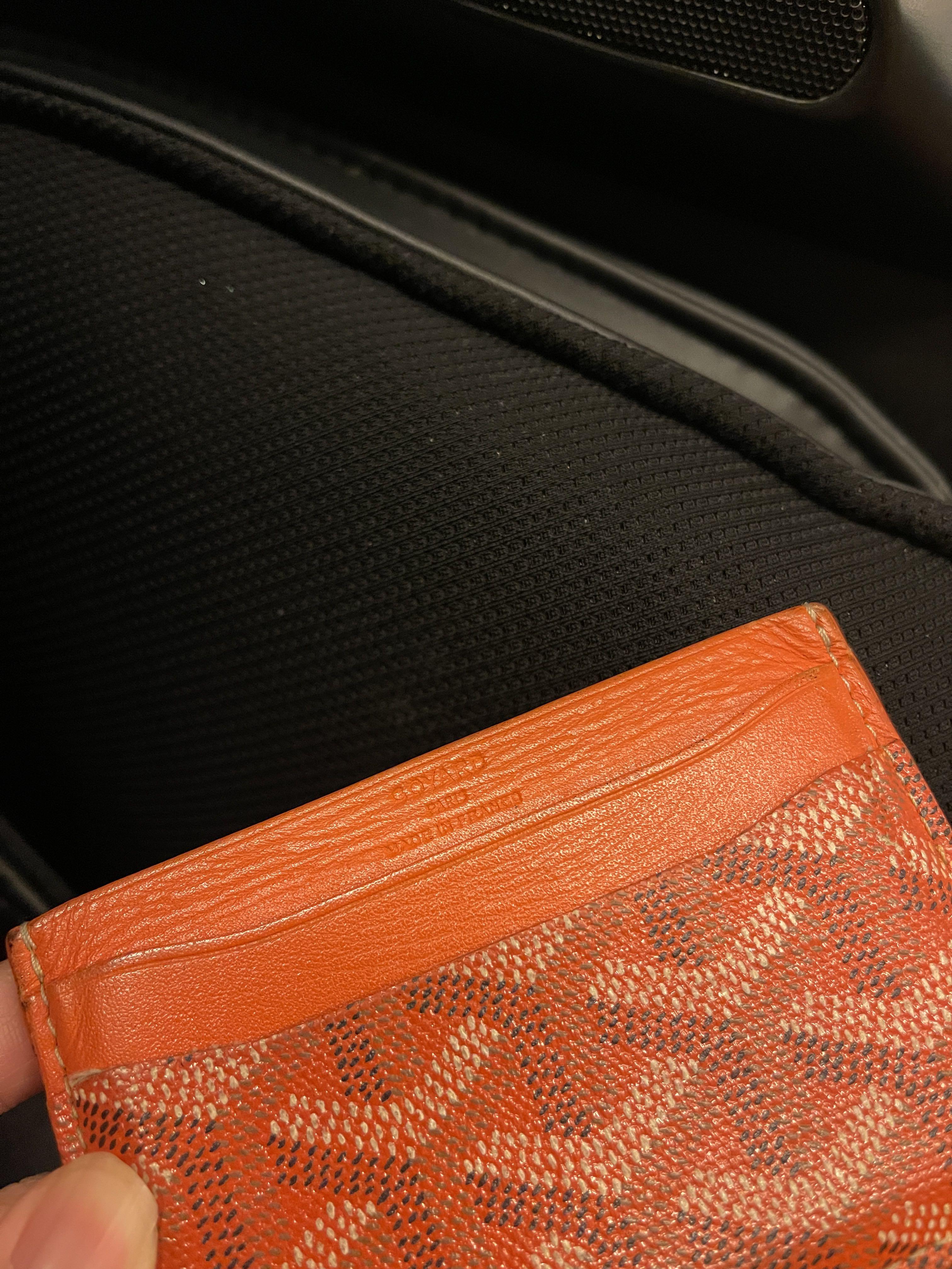 New Authentic Goyard Card Wallet Orange