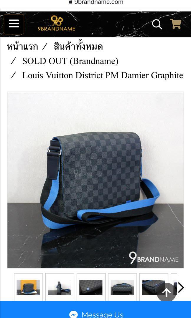 Used - Louis Vuitton District PM Damier Graphite - 9brandname