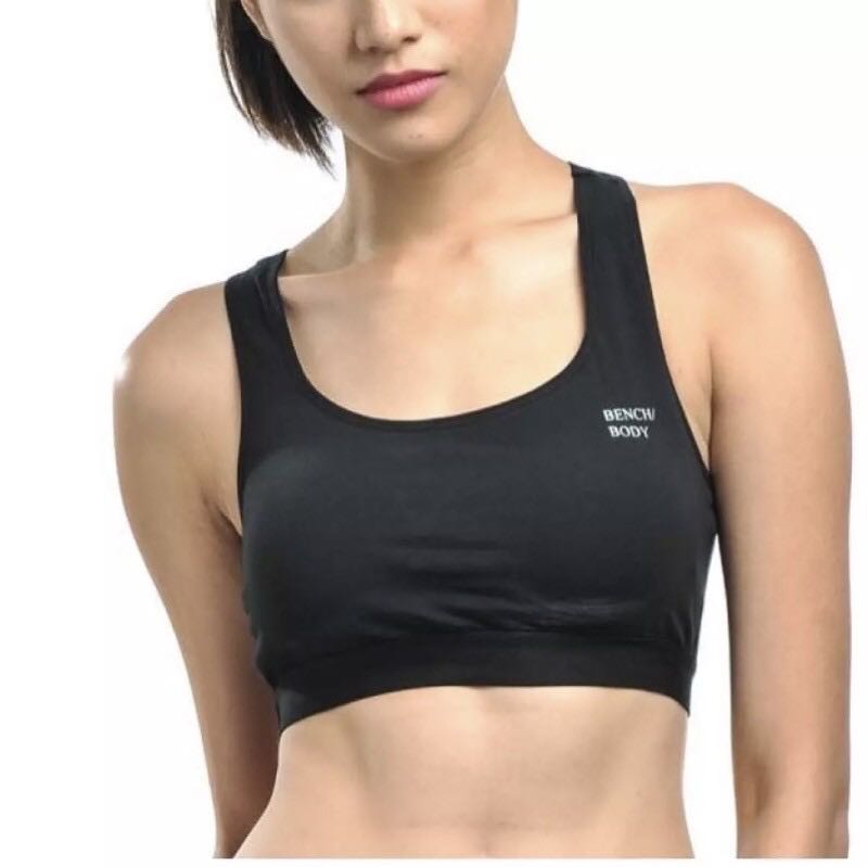 BENCH Active Sports Bra (black&gray) S-M, Men's Fashion, Activewear on  Carousell