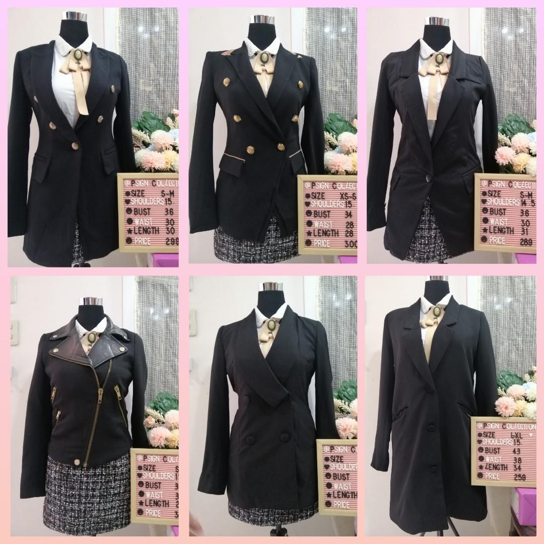 Black blazer: Balmain inspired, Zara Cotton/wool rider jacket, Women's Fashion, Jackets Outerwear on Carousell