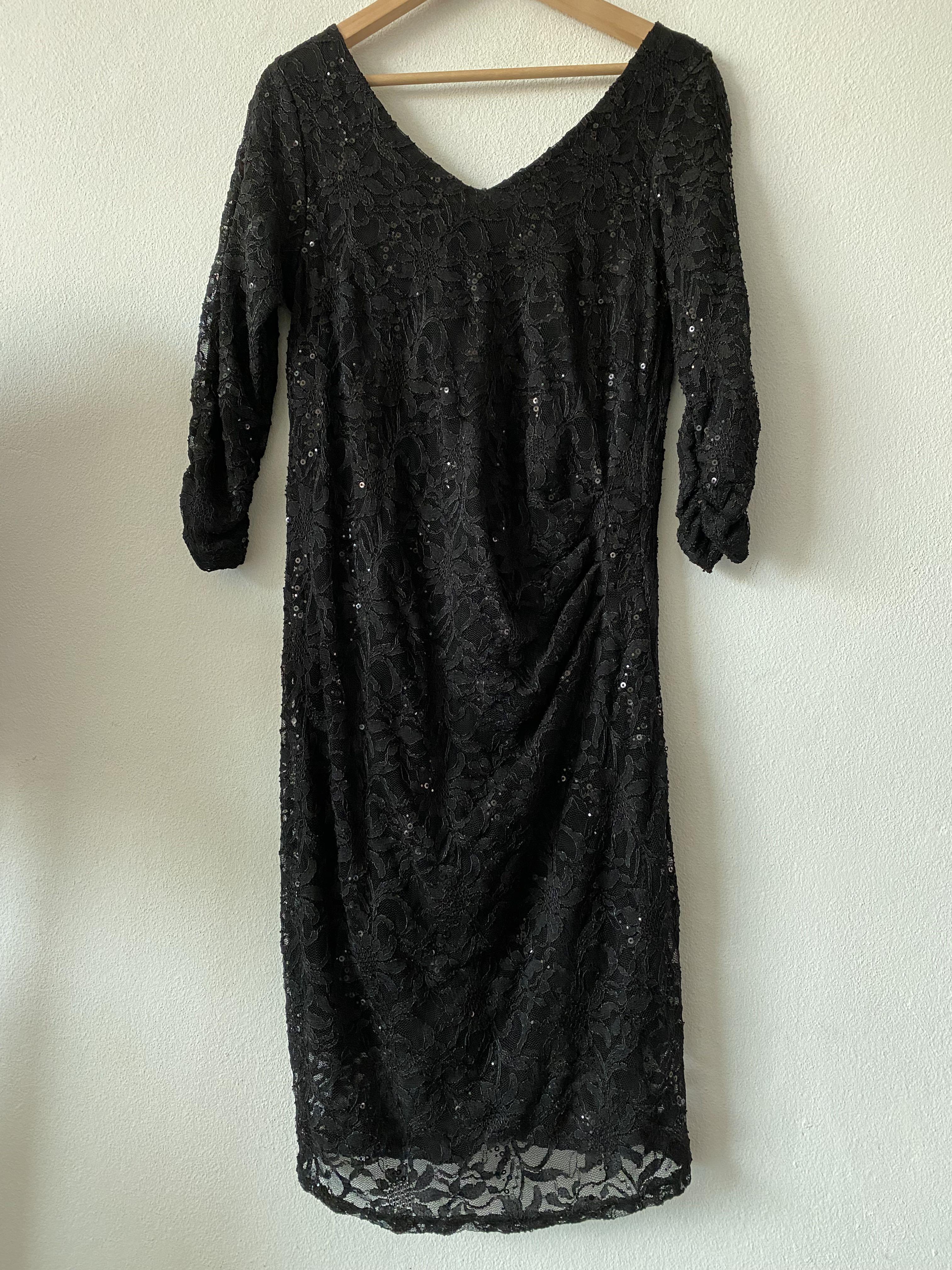 Black Lace Dinner Dress Women S Fashion Clothes Dresses On Carousell