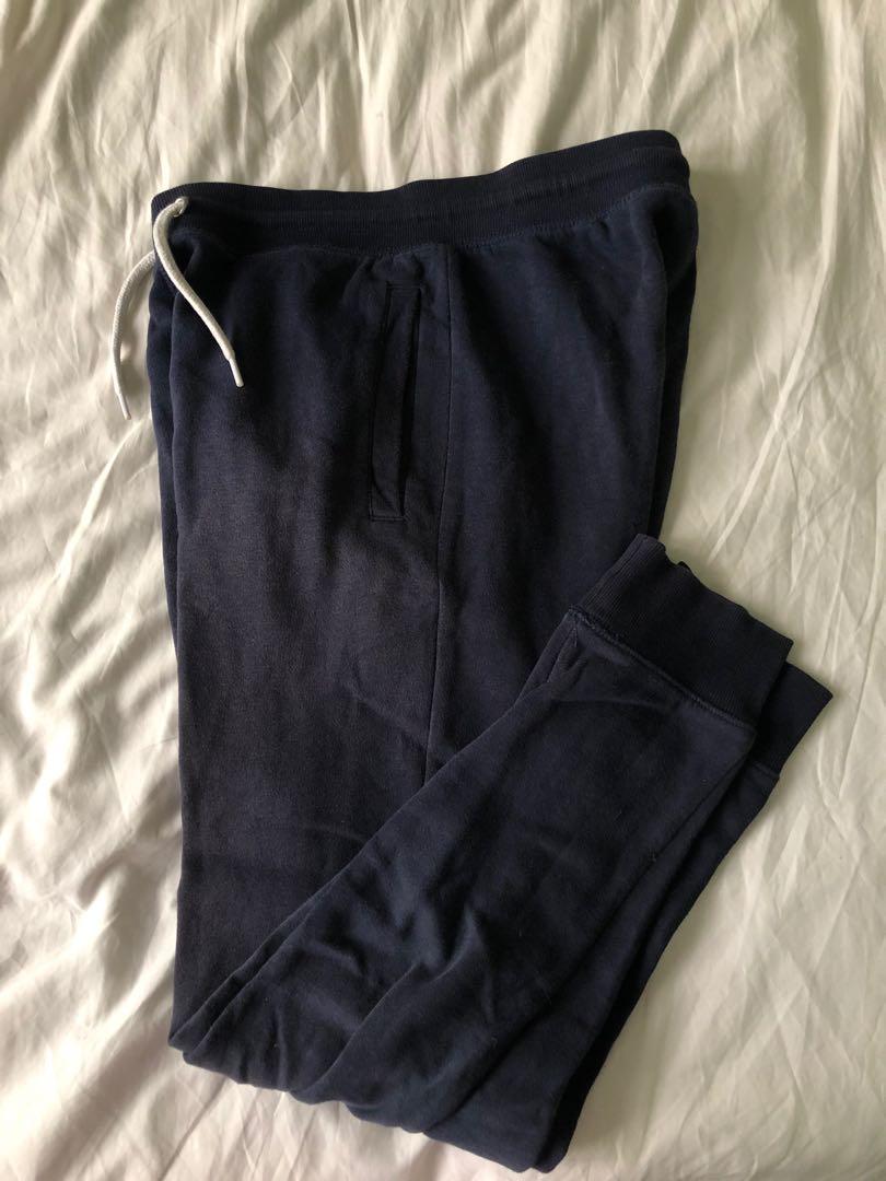 Celana Jogger Pants Tebal H\u0026M Navy Size 