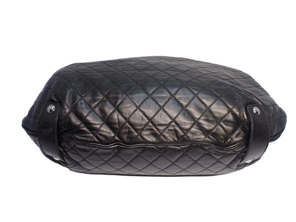 Chanel Rare Jumbo Hobo Limited Edition Mesh Chain Quilted Black Lambskin Leather