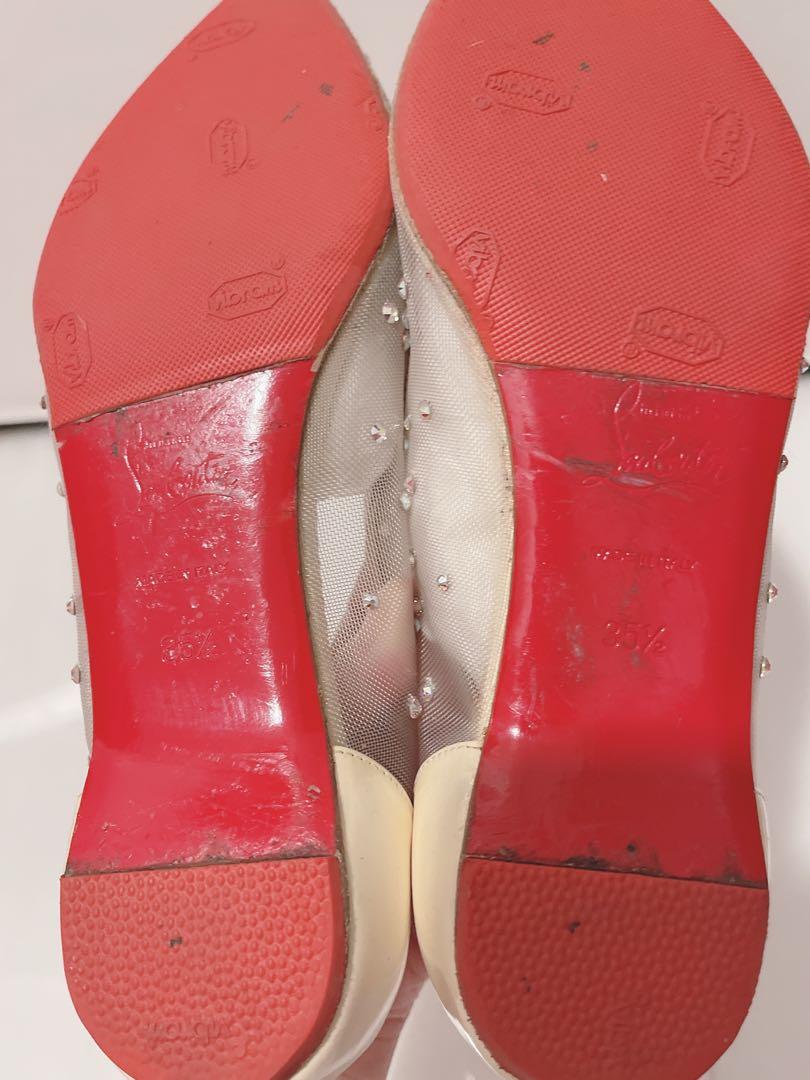 Christian louboutin crystal flats hotsell
