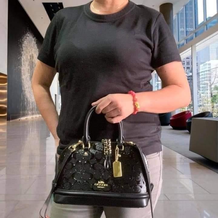Coach Mini Sierra Satchel in Signature, Women's Fashion, Bags & Wallets,  Cross-body Bags on Carousell