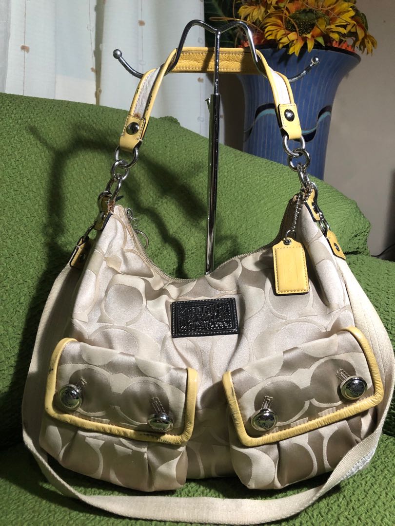 coach purse with sunflowers