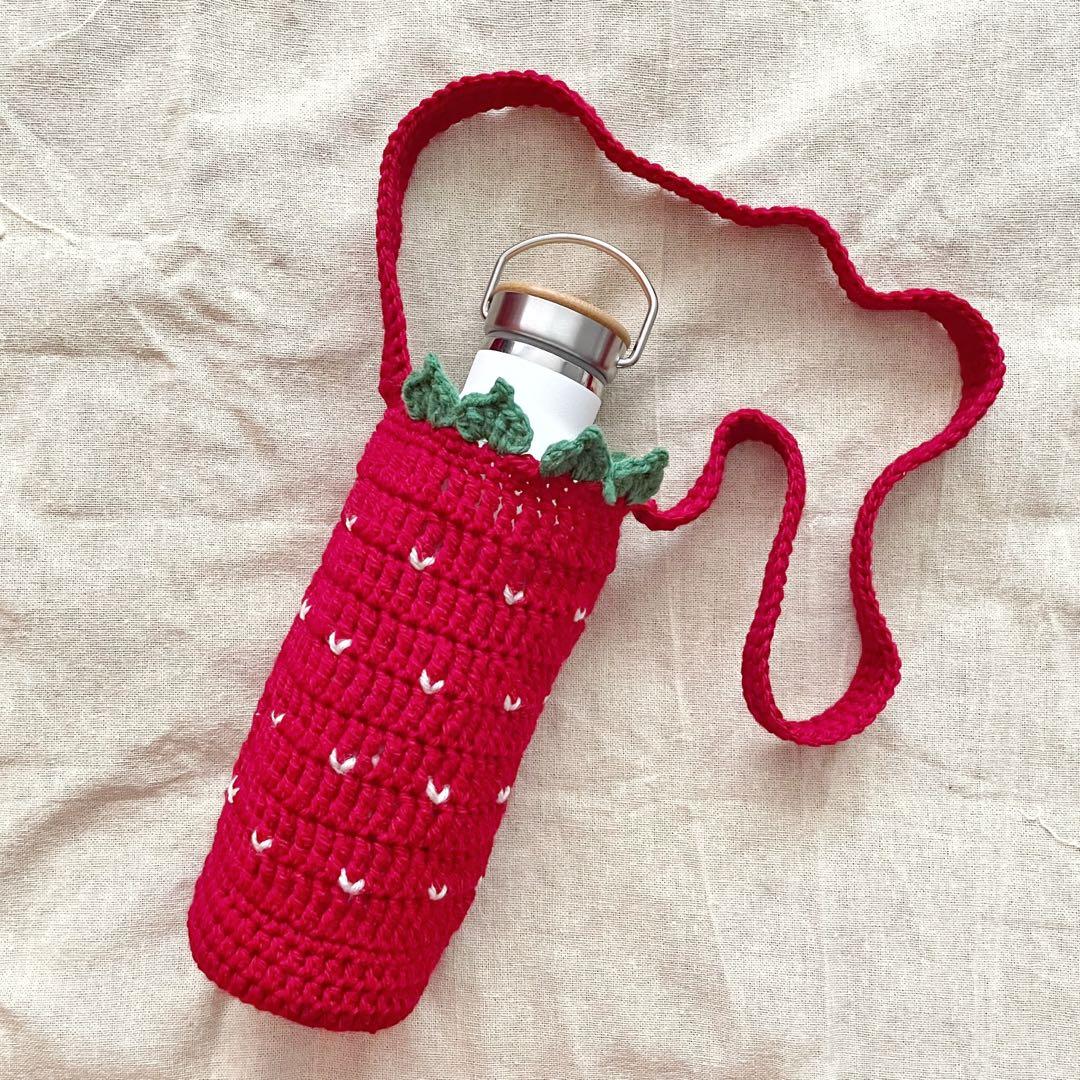 Crochet bottle hotsell bag
