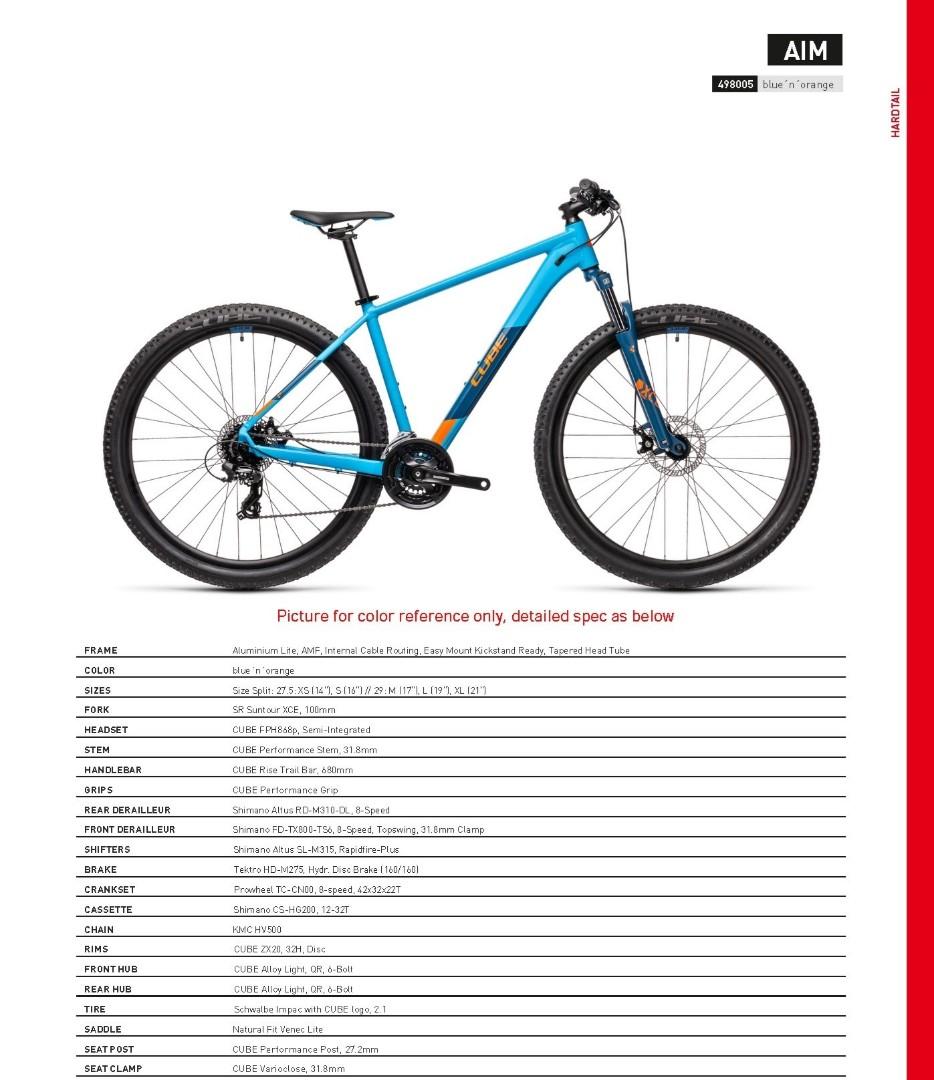 CUBE AIM 2021, Branded MTB same pec as Trek Marlin Sports Equipment, Bicycles & Parts, Bicycles Carousell