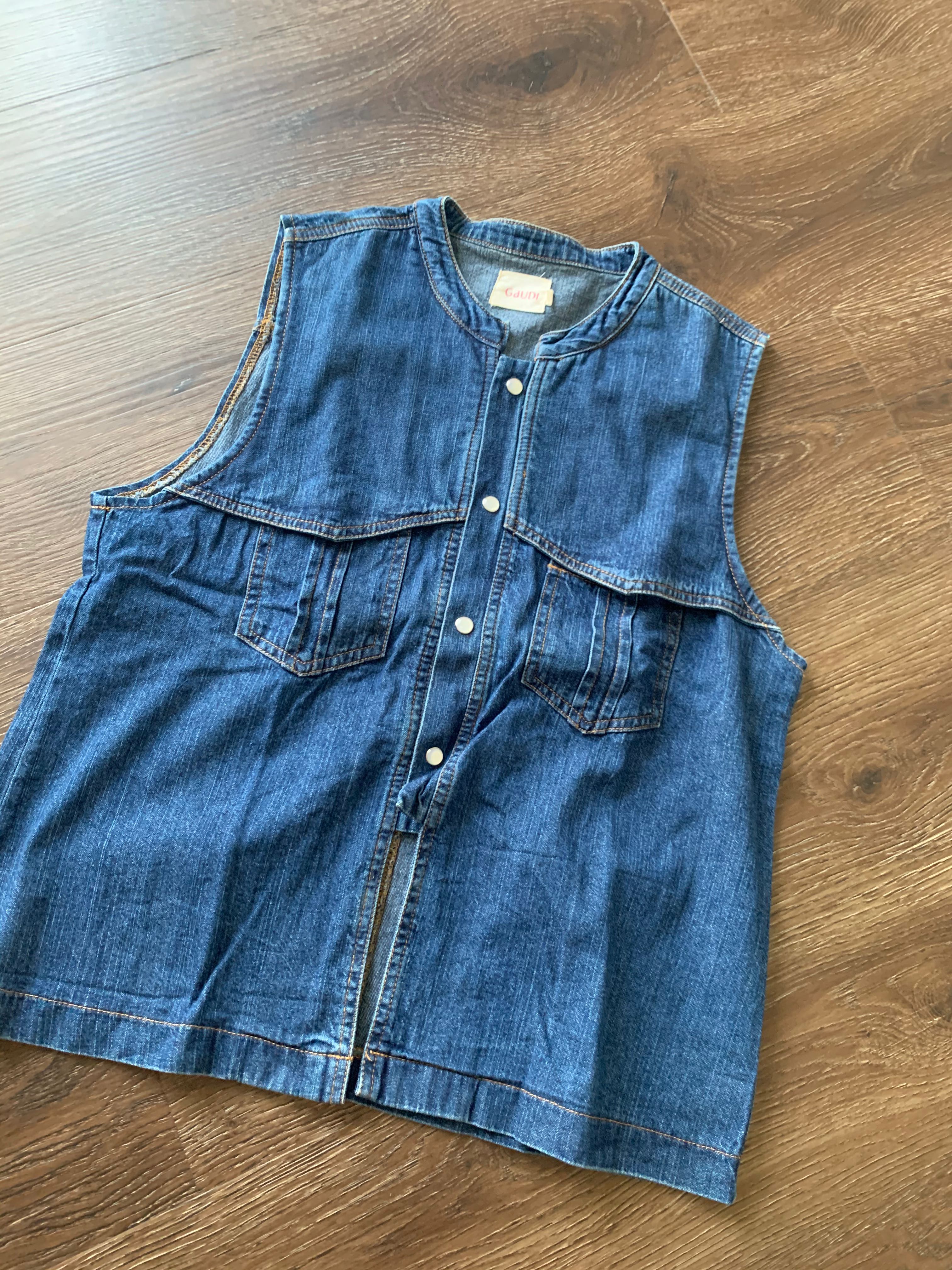 denim vest long
