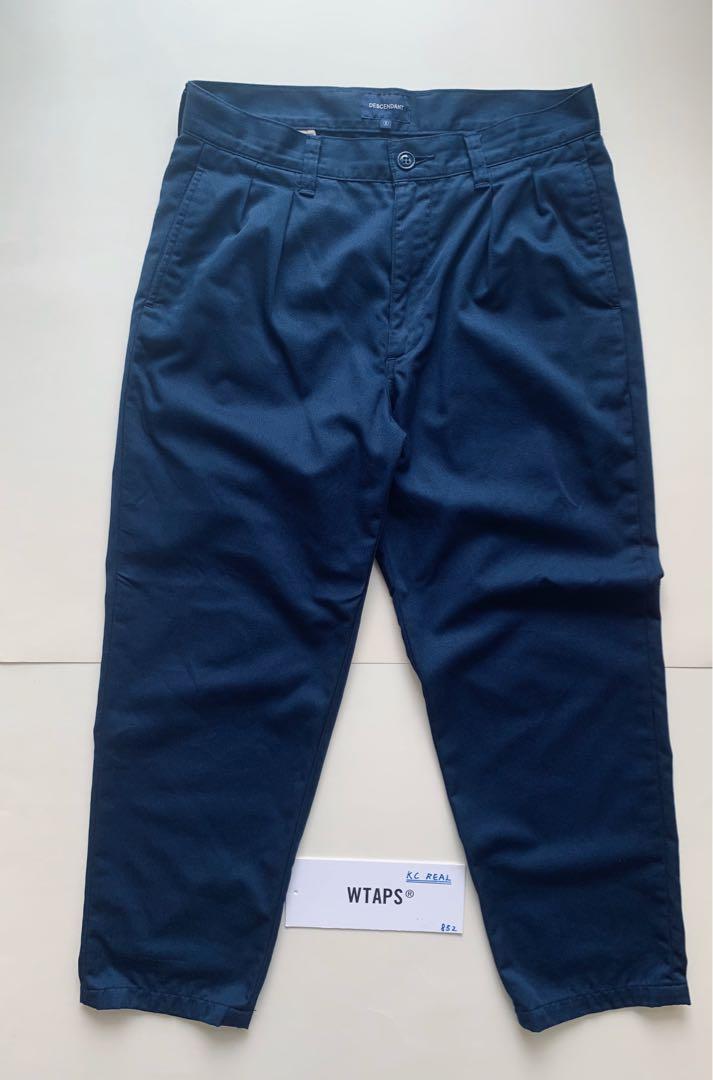 DESCENDANT 20SS DC-3 TUCK TROUSERS (NAVY) SIZE 2, 男裝, 褲＆半截裙