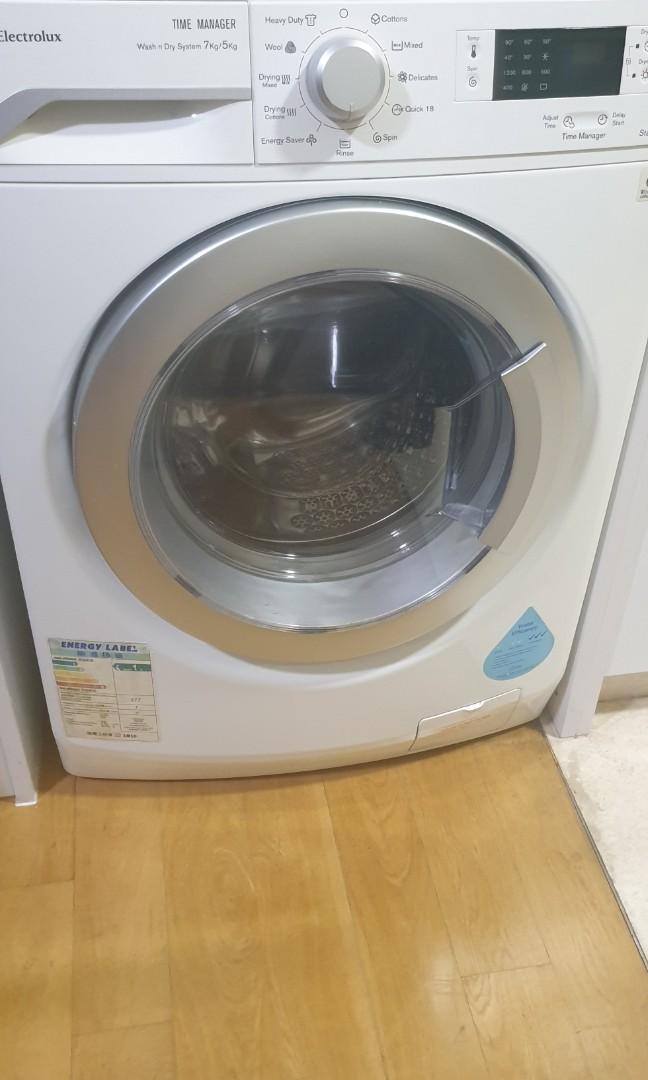 Electrolux wash and dry system 7kg/5kg, TV & Home Appliances, Washing