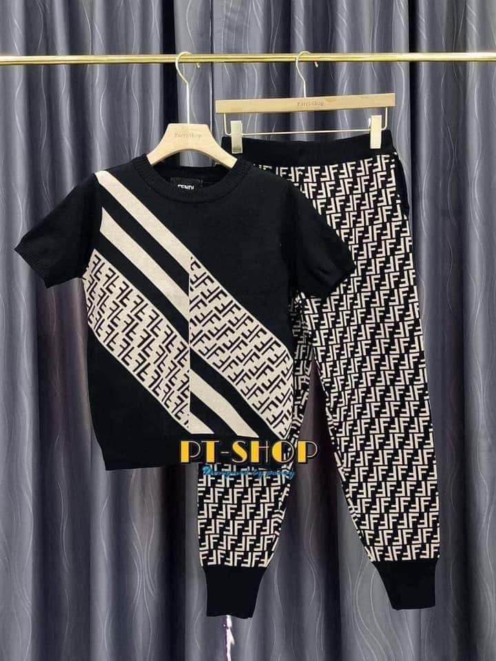 FENDI Knitted Blouse Jogger Pants Set Women s Fashion Dresses Sets Sets or Coordinates on Carousell