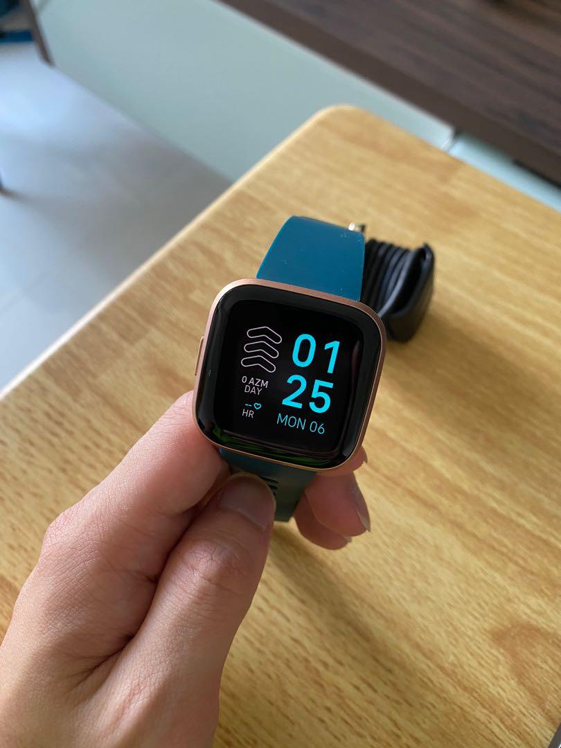 FITBIT VERSA 2 GREEN Mobile Phones Gadgets Wearables Smart Watches on Carousell