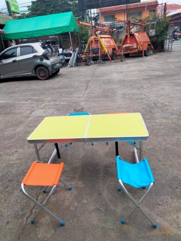 Folding Table and Stool Set (Category: Chairs) located in San Pedro. Submitted by affordable_surplus.1 (Listing ID 1111935326, Image 1). Description: IMPORTANT NOTES, PLEASE READ - ALL ITEMS are from Australia. - All Items are SUPLUS/USED unless stated BRAND NEW - No COD - Payment First Via GCASH or Bank Transfer - Delivery via Lalamove/Toktok/Mr.Speedy. Customer pays for shipping cost. Visit our store located at Shop & Save with RTMT, RLCC Compo