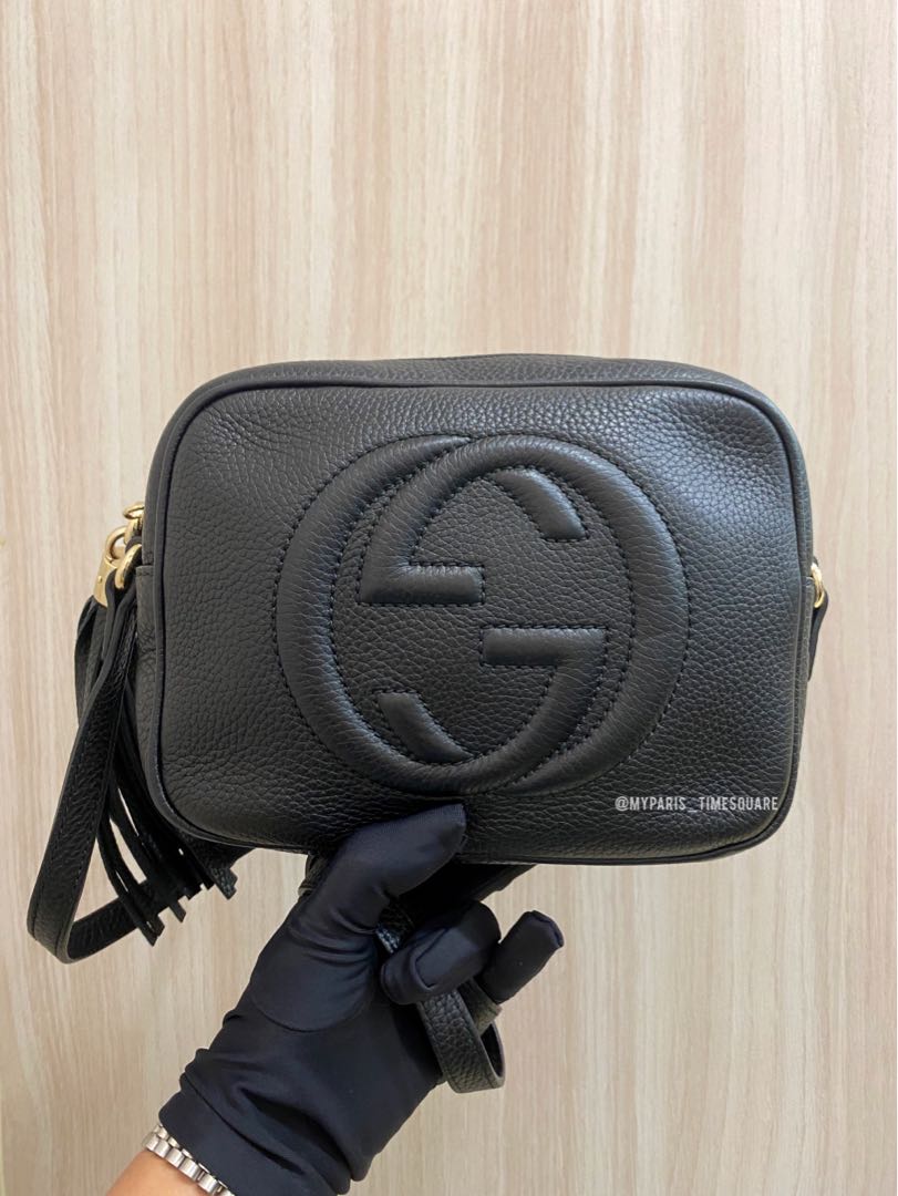 Gucci Black Soho Small Leather Disco Bag Luxury Bags Wallets