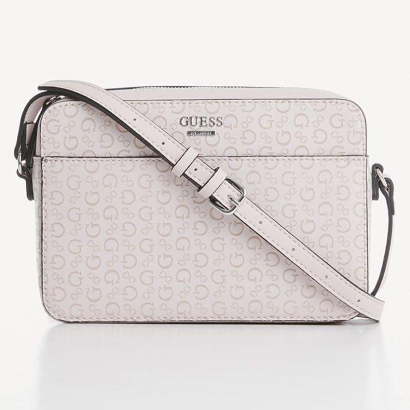 Guess Campos Blush Baby Pink Crossbody Sling Handbag Women S Fashion Bags Wallets Cross Body Bags On Carousell