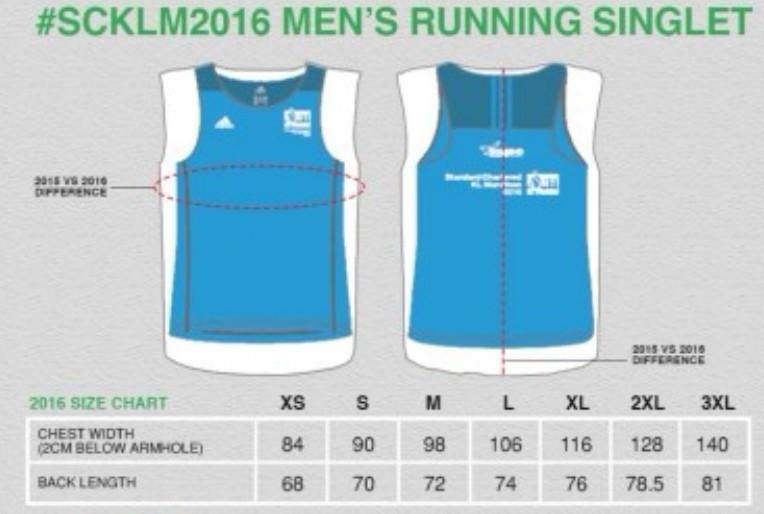 Adidas singlet sale size chart