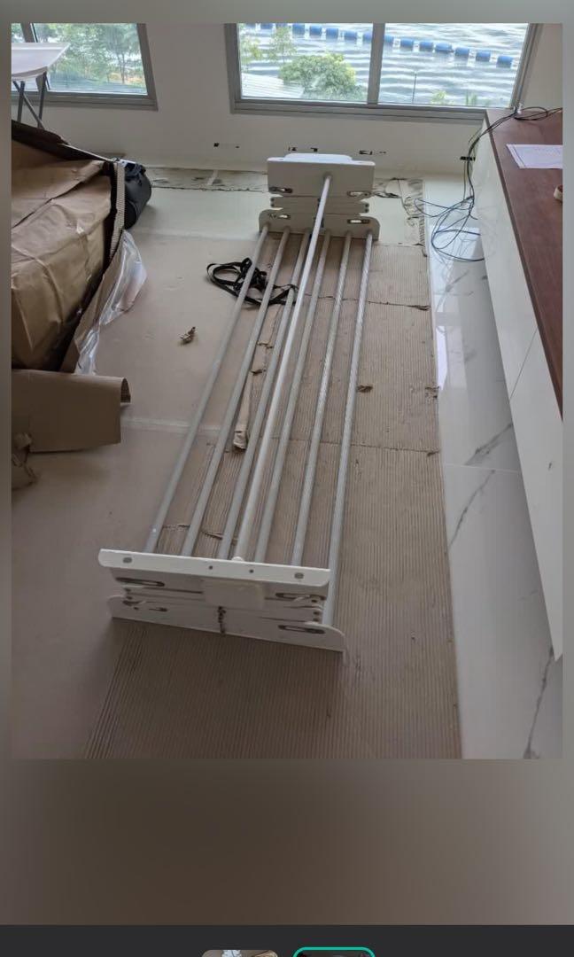 HDB Retractable Laundry Rack, Furniture & Home Living, Home Improvement