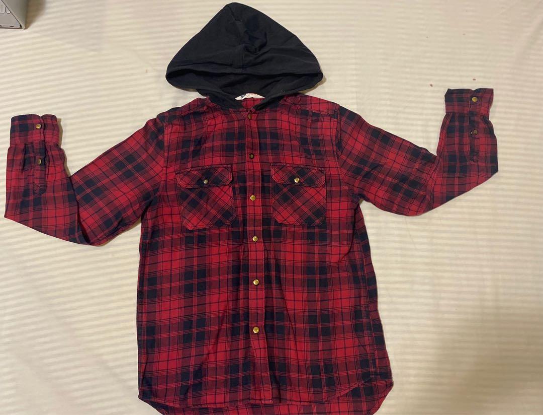 H&m checkered hoodie on sale