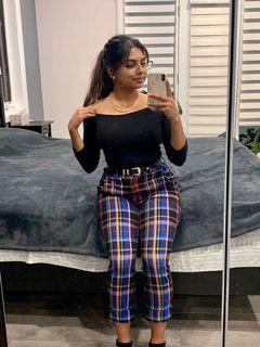 Hollister Blue Plaid Pants