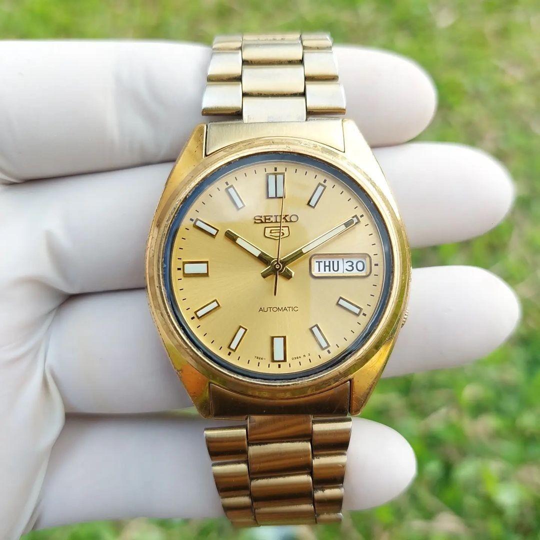 Jam Tangan SEIKO 5 Gold Automatic SNXS80K ORIGINAL Cal.7s26
