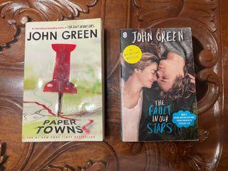 John Green’s Paper Towns & The Fault in Our Stars Original Paperback Copies