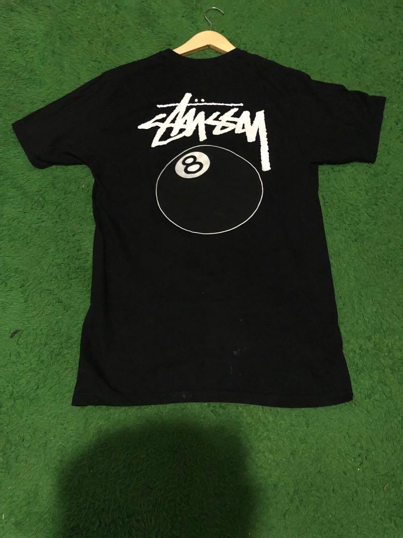 Kaos stussy n4 camo 8ball, Fesyen Pria 