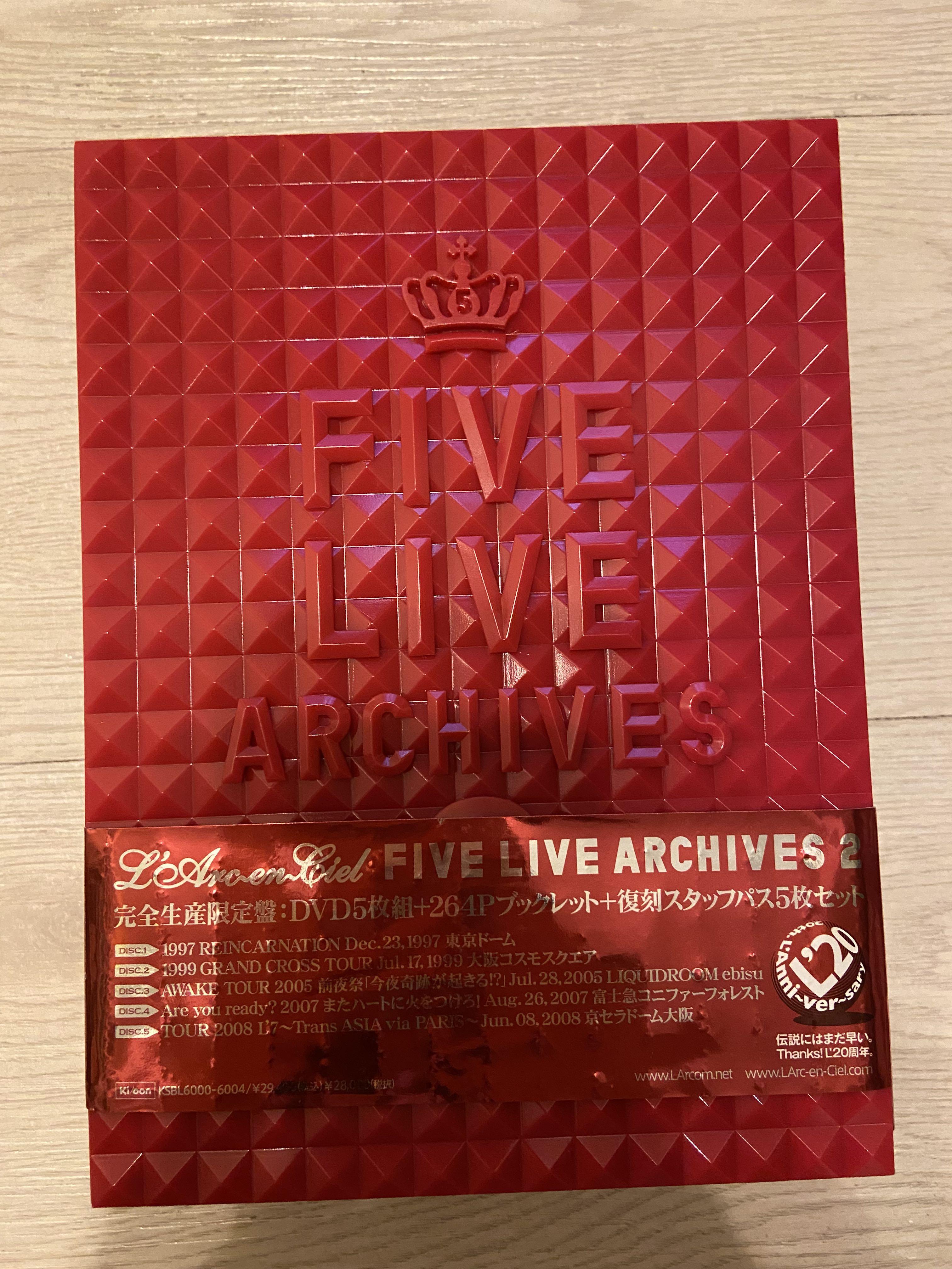 超話題新作 L'Arc～en～Ciel FIVE LIVE ARCHIVES 2 nascd.edu.bd