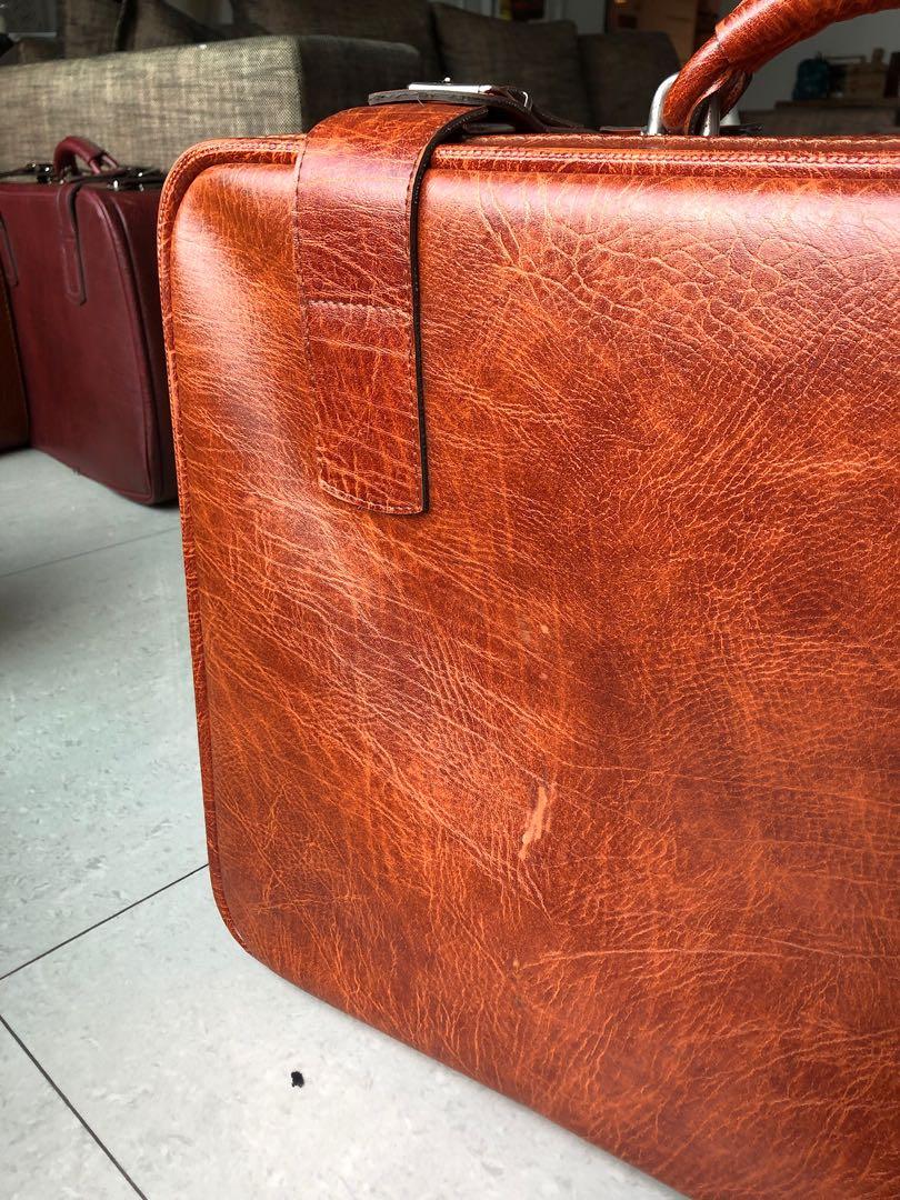 Late 1950s Vinyl Leather Suitcase by Cavalet, Men's Fashion, Bags