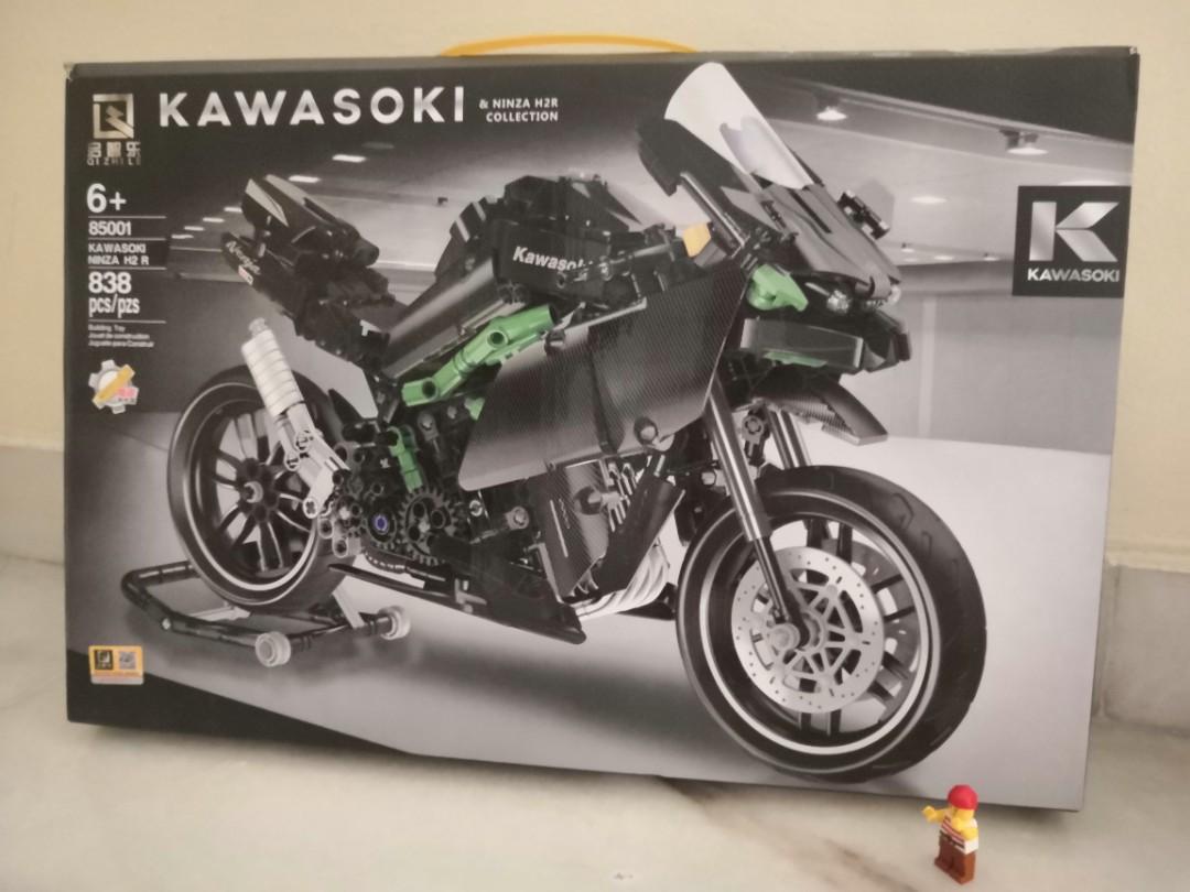 LEGO BUILDING H2RBlack Kawasaki NINJA green super realistic superbike,  Hobbies & Toys, Toys & Games on Carousell