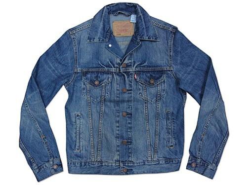 Levis Dark Stonewash Blue Jean Trucker 