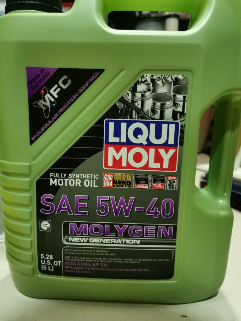 Liqui Moly Molygen 5W40 Fully Synthetic Engine Oil (5L Bottle)