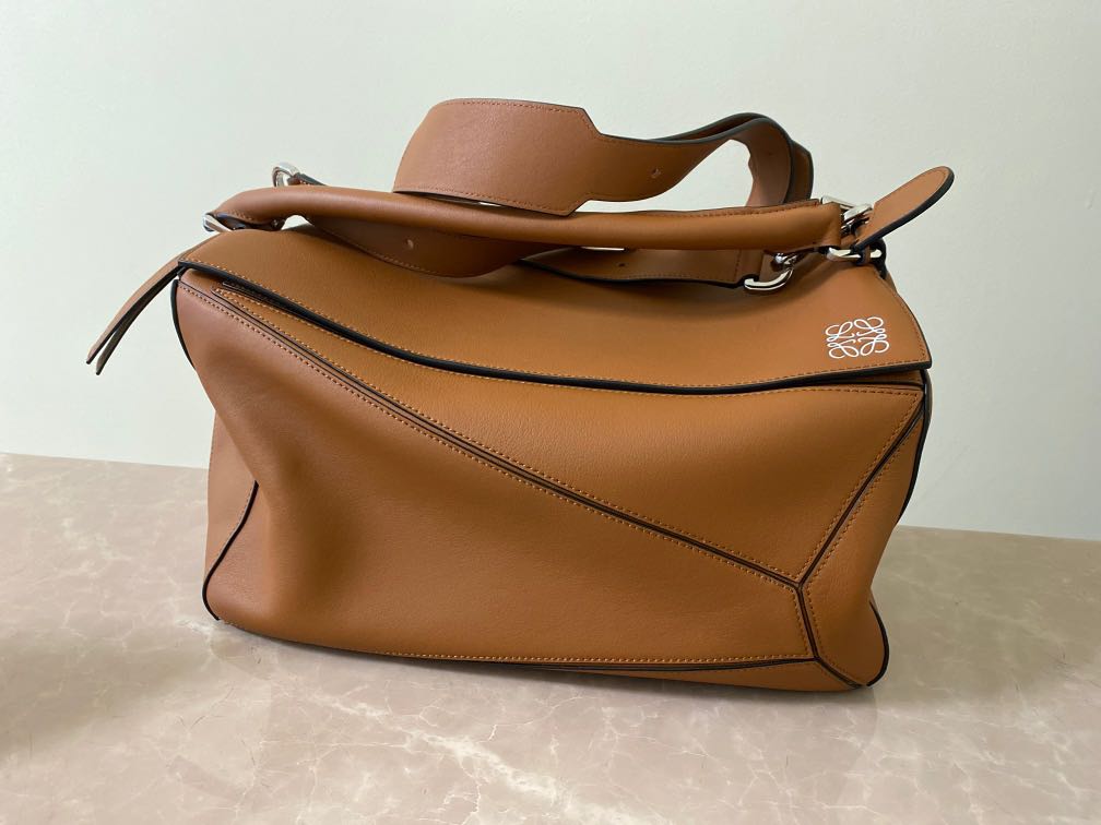 puzzle bag tan