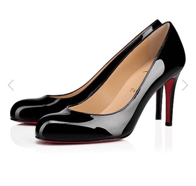 Louboutin Black Heels Simple Pump 100mm heel height
