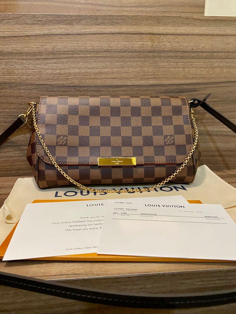 Louis Vuitton LV Favorite MM Damier Ebene, Women's Fashion, Bags