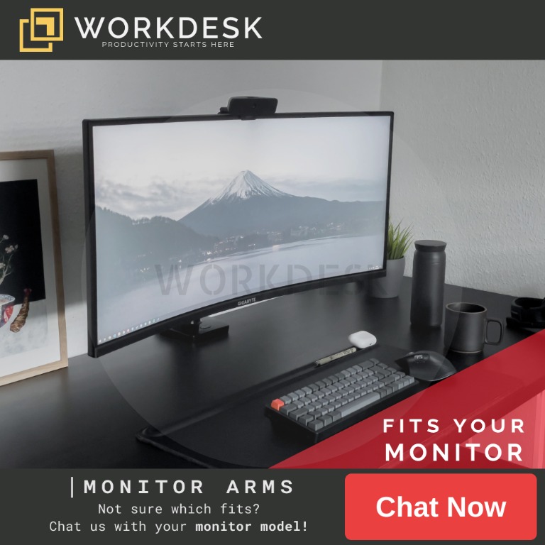 Monitors Arms for Regular & Ultrawides up to 49" fits LG, Dell